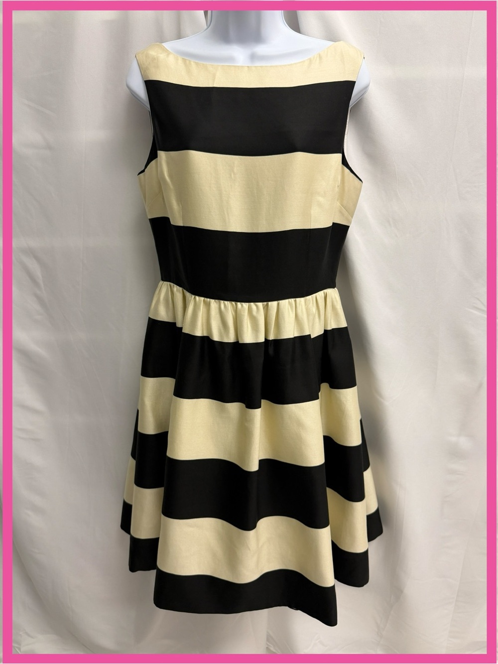 Kate Spade Black and White Striped Carolyn Dress As Seen On Taylor Swift